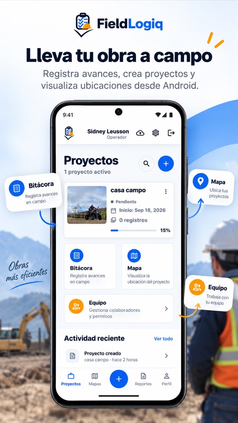 Lleva tu obra a campo desde Android
