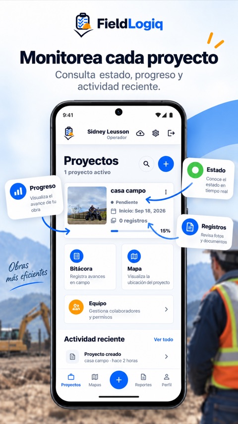 Monitorea el estado y progreso de cada proyecto