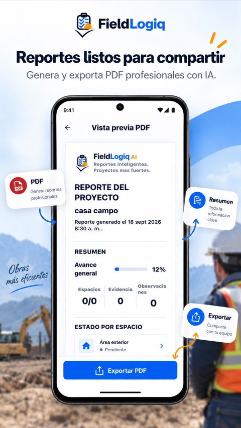 Reportes en PDF listos para compartir